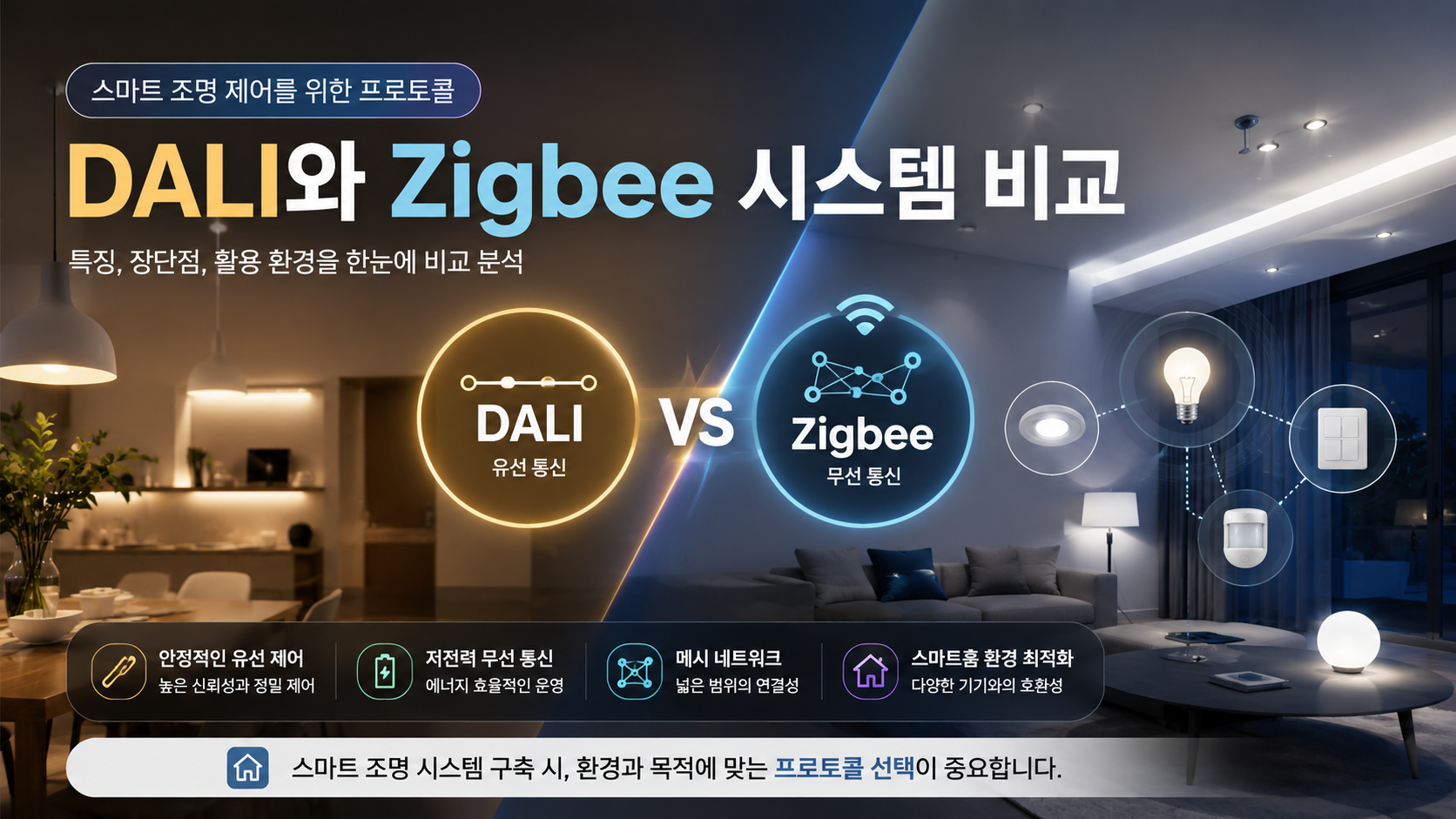 DALI와 Zigbee 스마트 조명